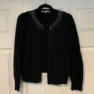 Black Loft Beaded Sweater